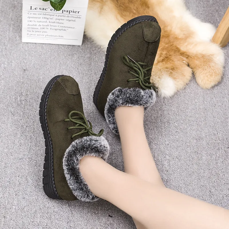 Velvet snow shoes - Green
