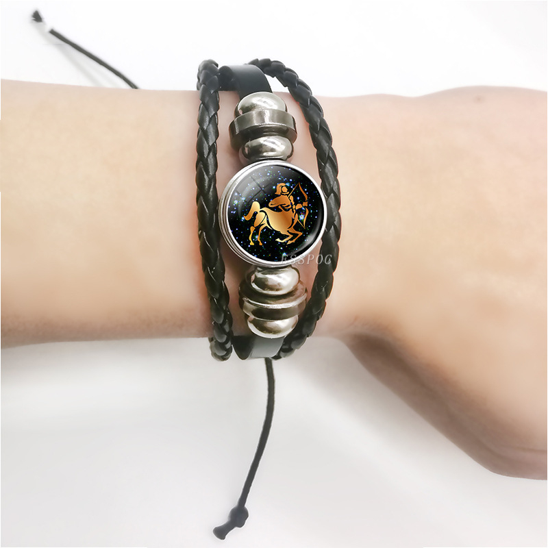 Personalized fashion twelve constellation braided bracelet