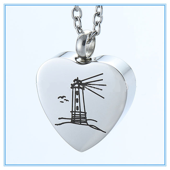Titanium steel heart-shaped commemorative pendant