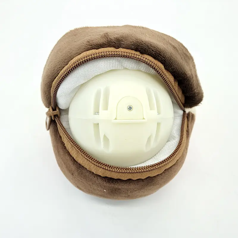 A plush dog powered acoustic bounce ball