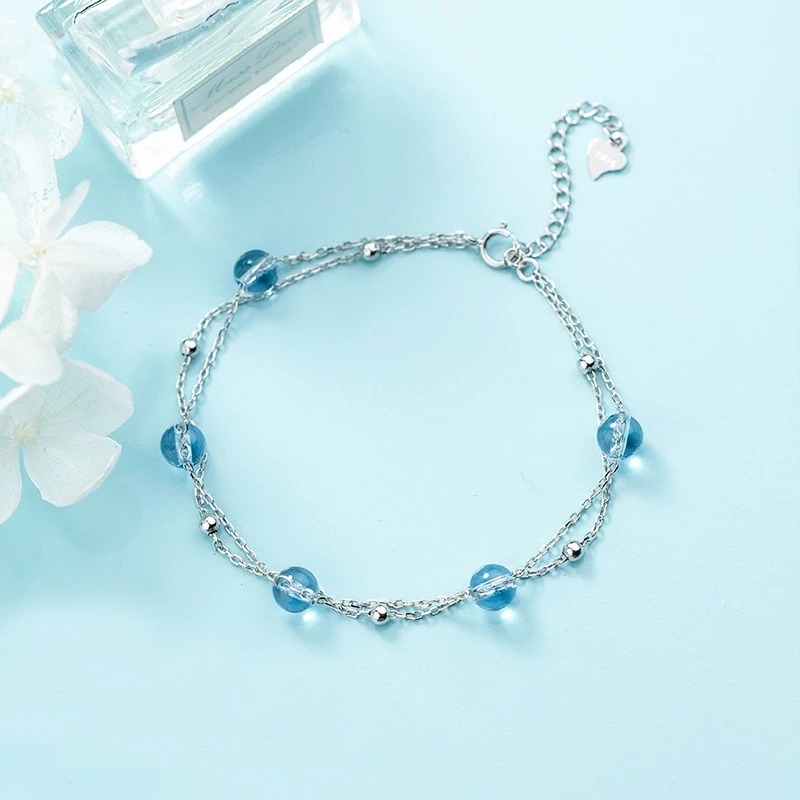 Double-layer bead bracelet