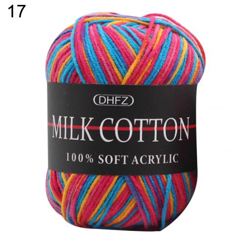 Milch Baumwolle Garn Knäuel zum Häkeln bunt 50g weich Strickgarn Knäuel - Bild 21 von 22