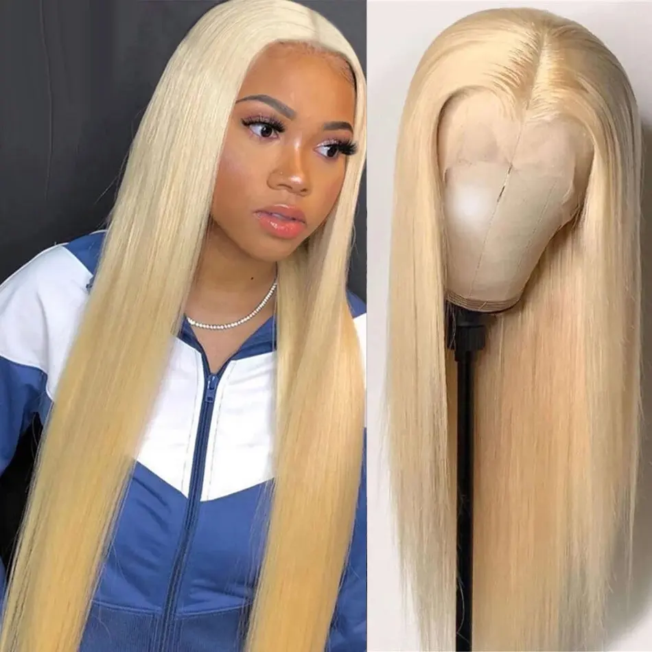 Reality Golden Long Straight Lace Headgear