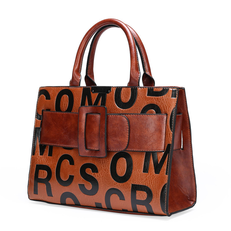 Embossed letters one-shoulder three-piece mother and daughter bag