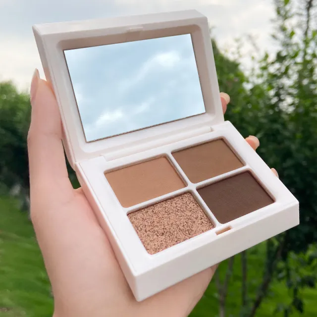 Matte sequins earthy four square grid eyeshadow 01Almond Mocha - Shop at LoveMi