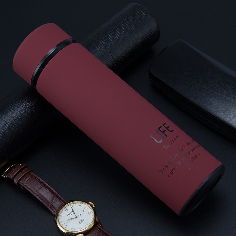 Fashionable stainless steel frosted thermos cup