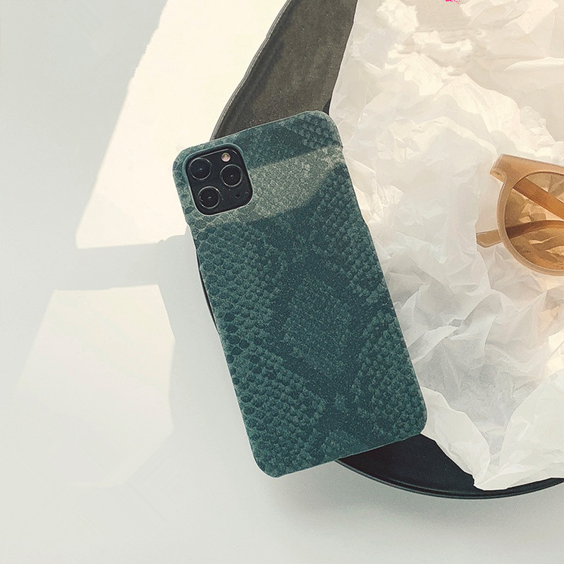 Funda patrón serpiente verde oscuro