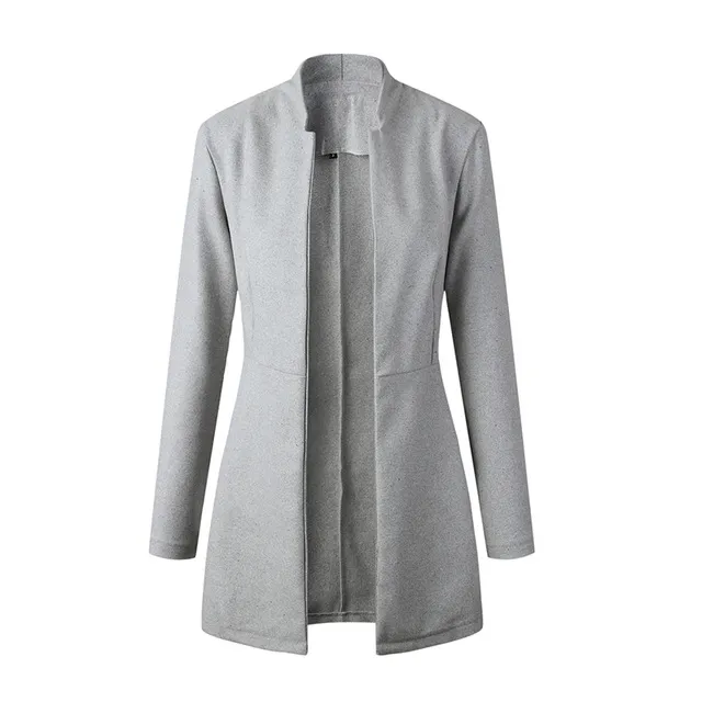 jacket blazer Women for Work white Fashion Formal female Light Grey - Shop at LoveMi