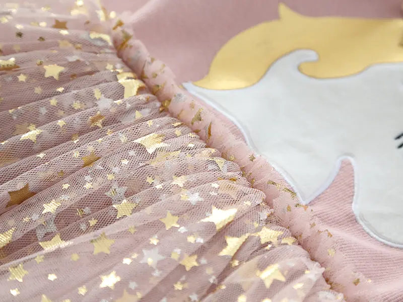 Pony star mesh stitching princess dress