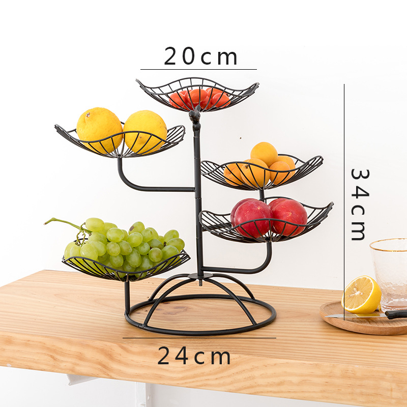 Multi layer fruit tray living room household acrylic dried fruit tray Black - Shop at LoveMi