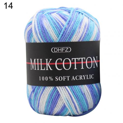 Milch Baumwolle Garn Knäuel zum Häkeln bunt 50g weich Strickgarn Knäuel - Bild 11 von 22