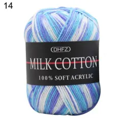 Three Section Dyed Multi-color Jacquard Score Lines With Medium Thick Lines - Blue White - View 1