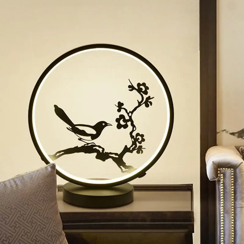 Chinese Style Ceramic Table Lamp LED