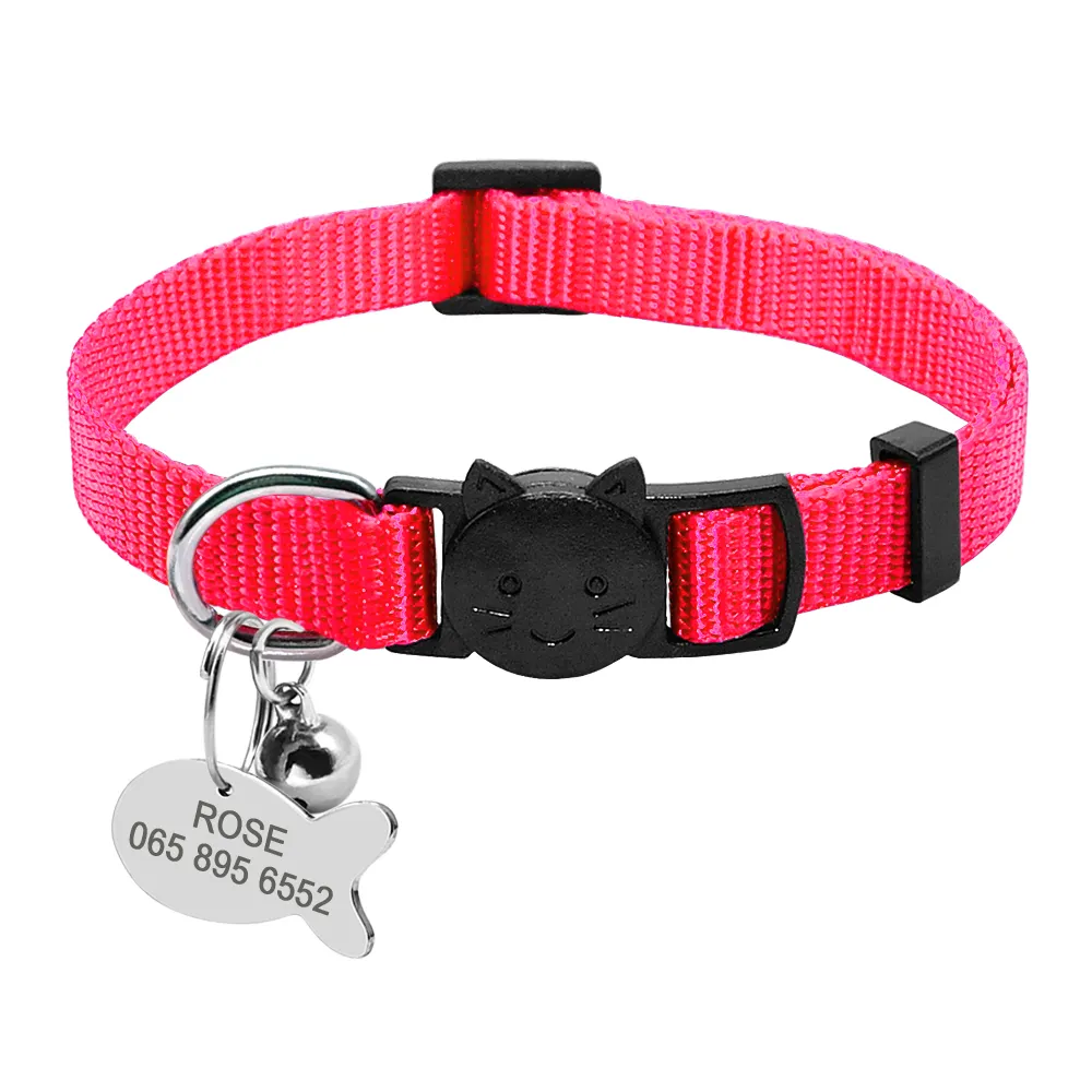 Personalized Safety Breakaway Nylon Quick Release Cat