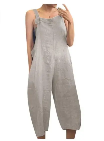 Loose casual overalls Grey - Shop at LoveMi