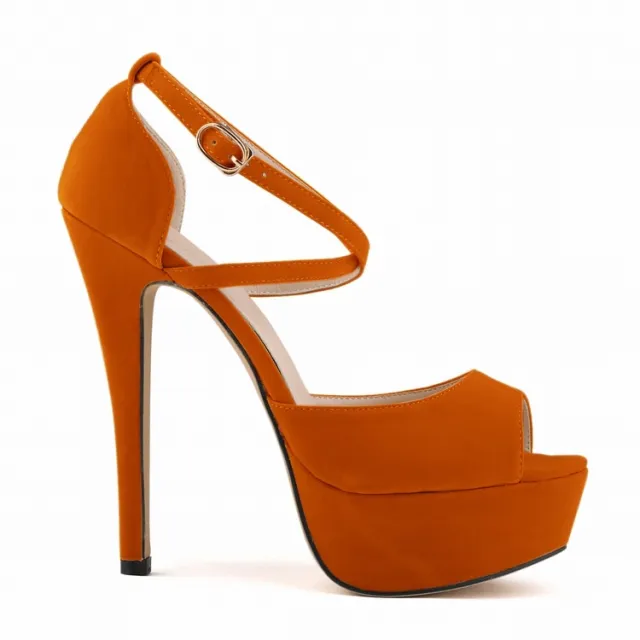 High heel nightclub sandals Orange - Shop at LoveMi