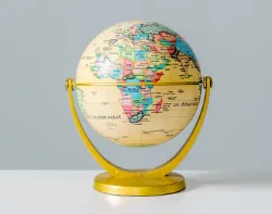 360 Dregee Rotating Globes Earth Ocean Globe - Gold