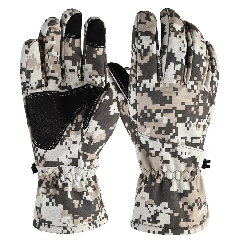 Outdoor winter sports plus velvet padded ski gloves