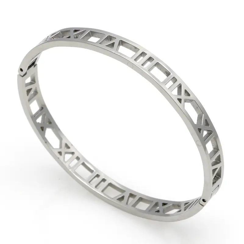 Roman numerals rose gold bracelet