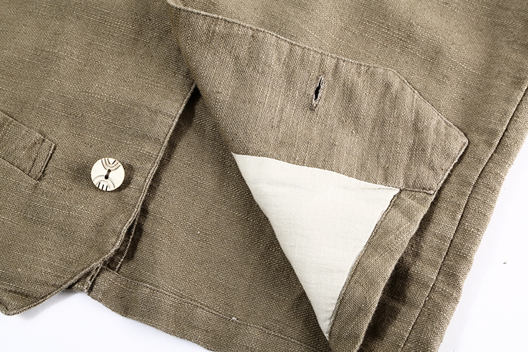 New men's linen vest cotton and linen jacket