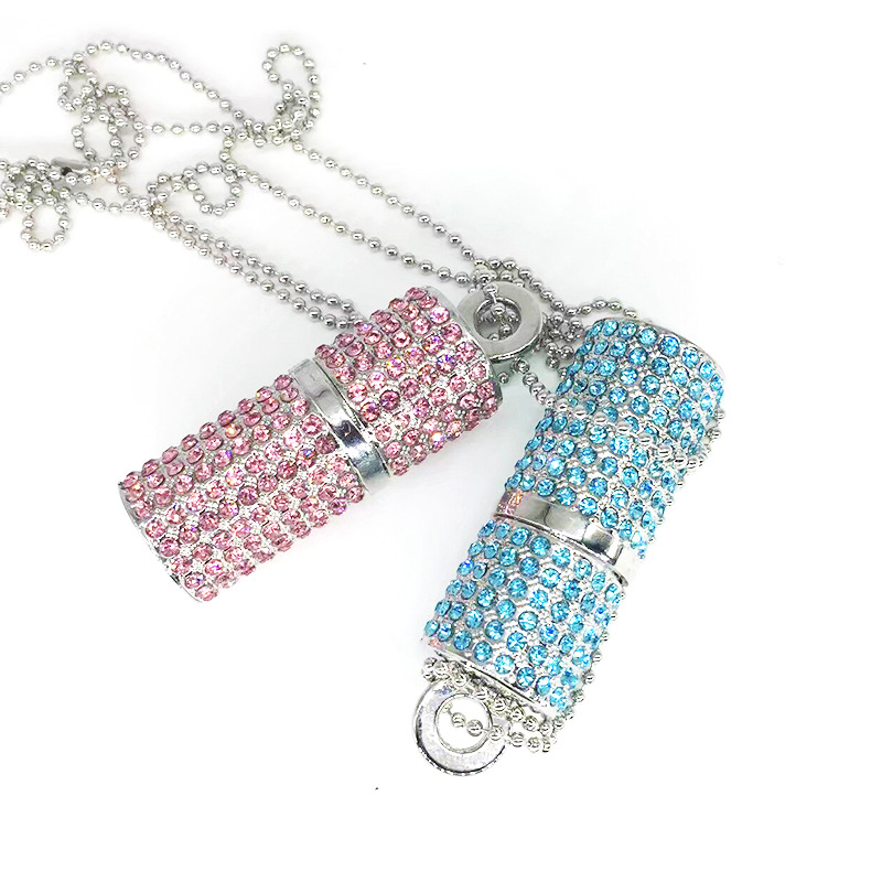 Crystal cylinder lipstick USB flash drive 4