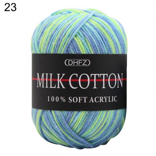Milch Baumwolle Garn Knäuel zum Häkeln bunt 50g weich Strickgarn Knäuel - Bild 13 von 22