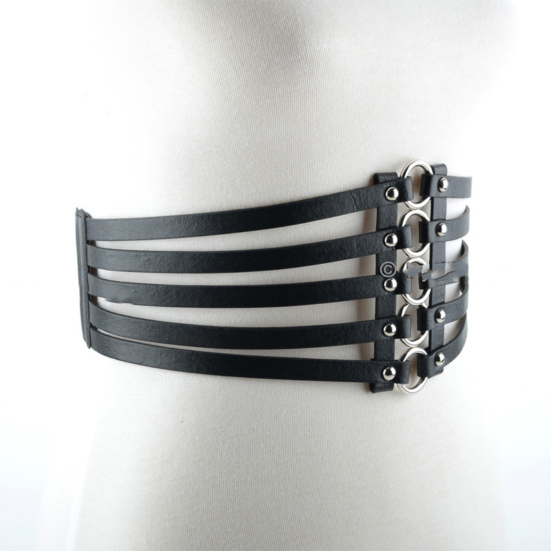 Punk personality rivet girdle