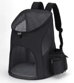 Foldable pet chest bag pet supplies backpack - Black - View 1
