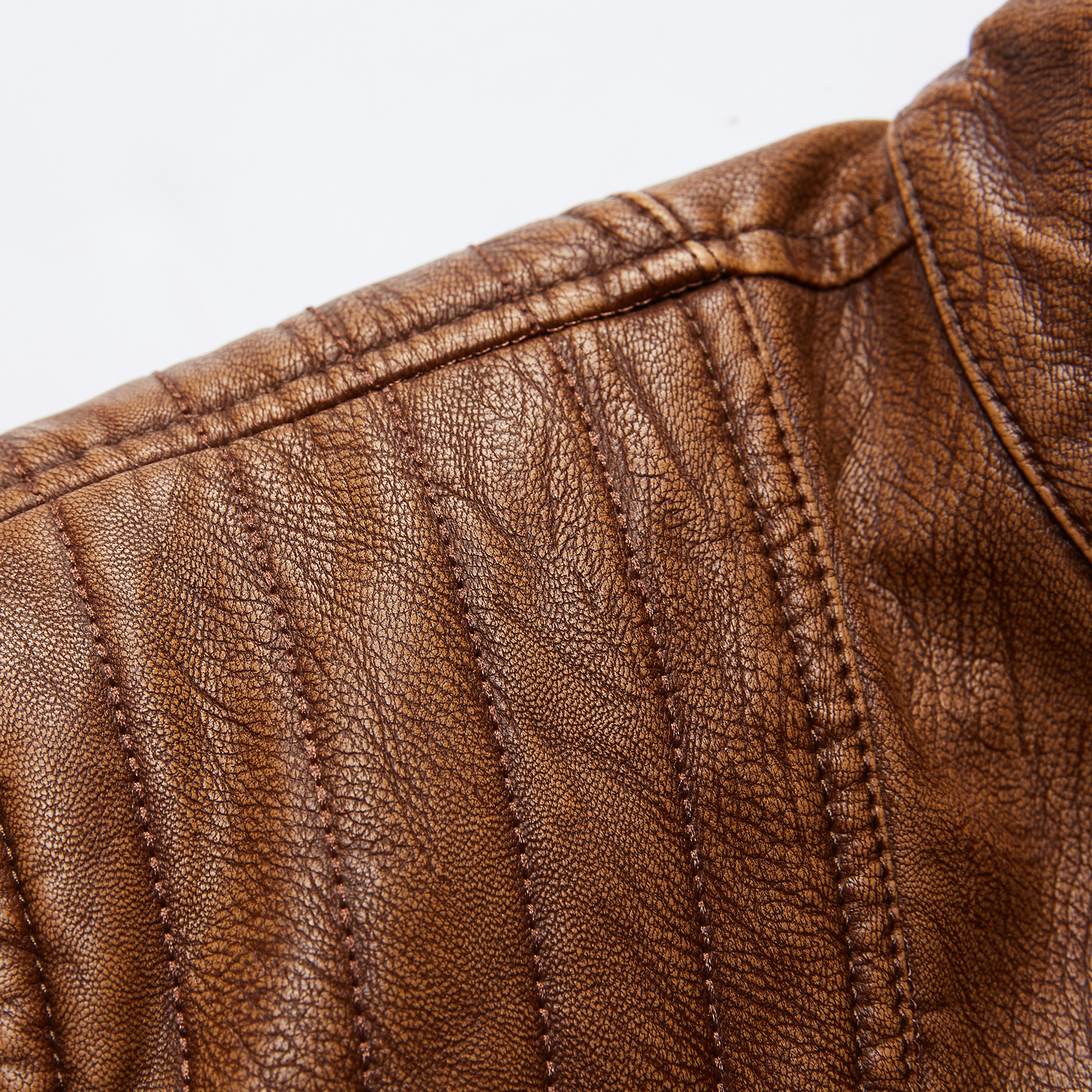 PU men's washed retro men's leather jacket