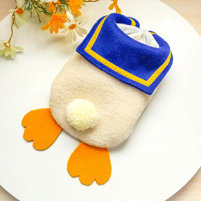 Dog clothes thicken warm and cute big fat duck vest