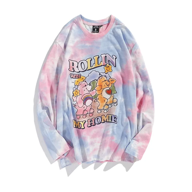 Hip Hop Tie Dye Sweatshirt - Pink