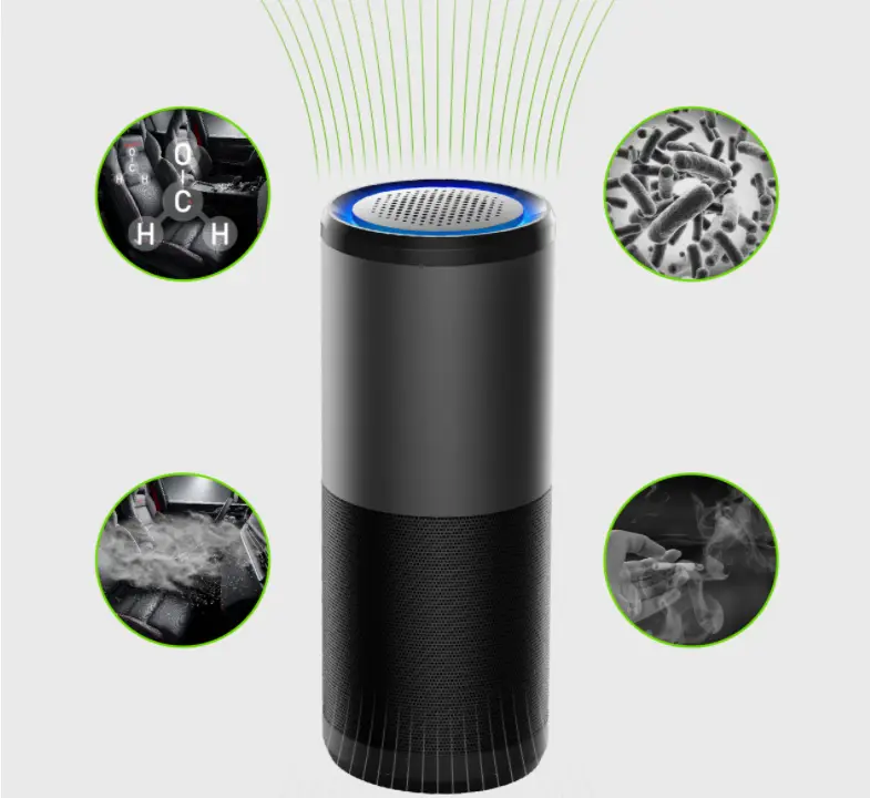 USB UV sterilizing air disinfection car air purifier
