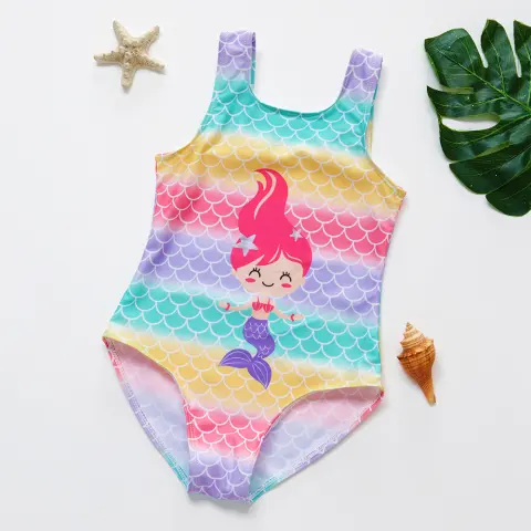Fashion Cute Mermaid Girls One-piece Swimsuit Suit