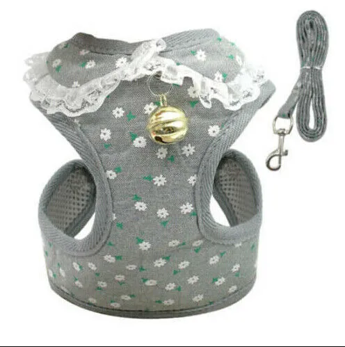 Pet Cute Chest Strap Breathable Tank Top Style Dog - Grey A