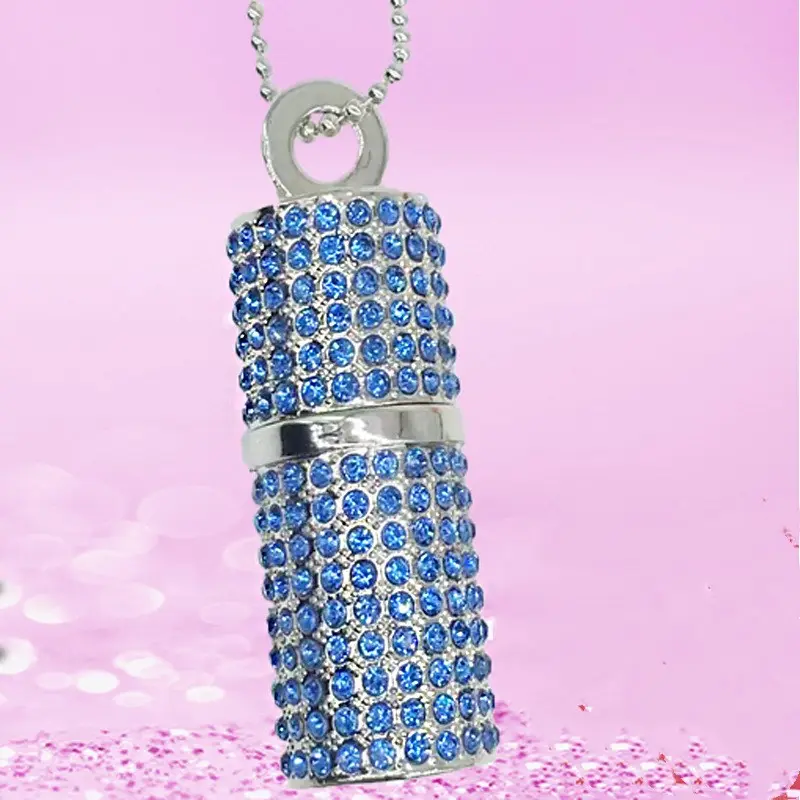 Crystal Cylinder Lipstick USB Flash Drive