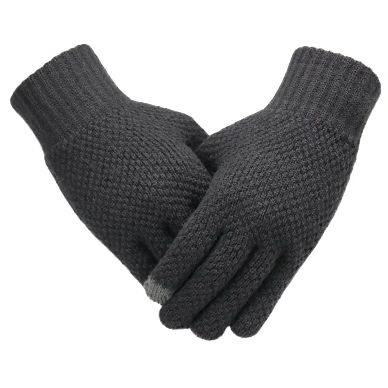 Warm Knitted Gloves for Men in Winter