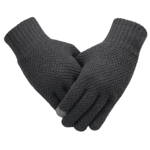 Warm Knitted Gloves for Men in Winter