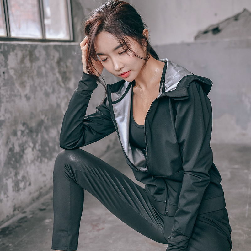 Women's hooded sweatsuit coat