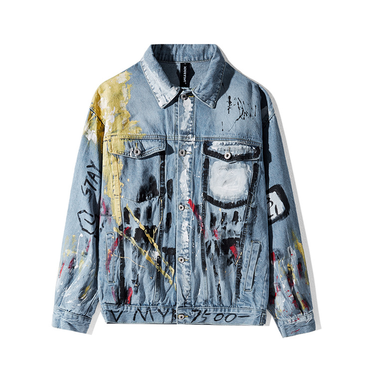 Graffiti trend high street men's coat