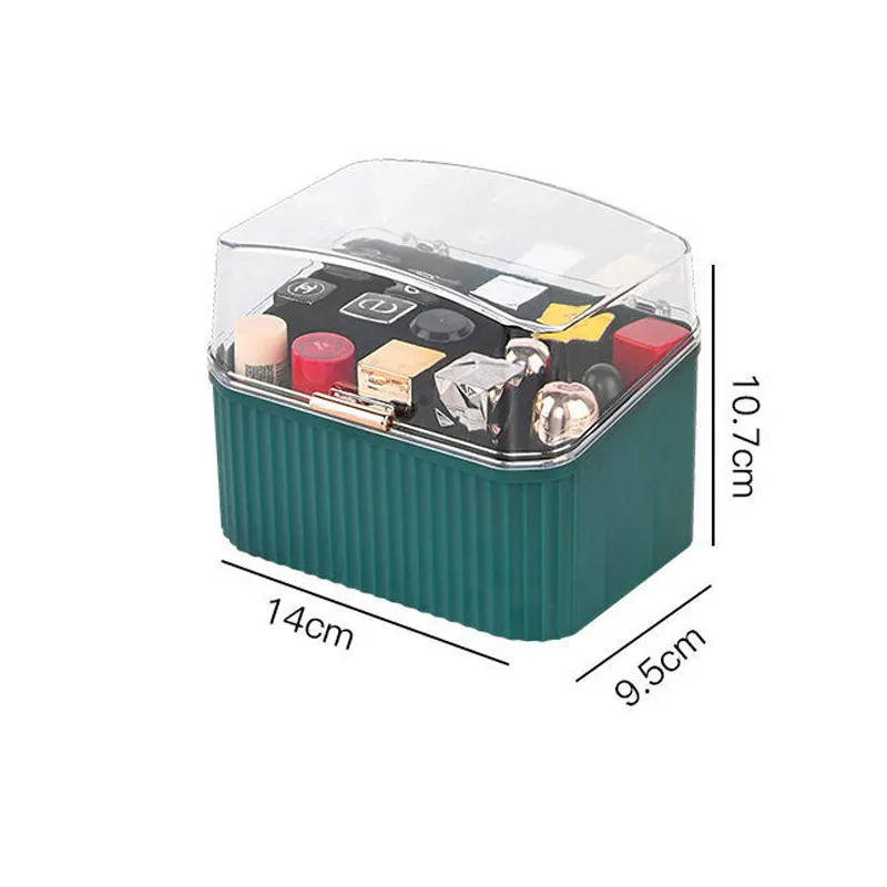 Girly Heart Lipstick Storage Box Transparent - Green