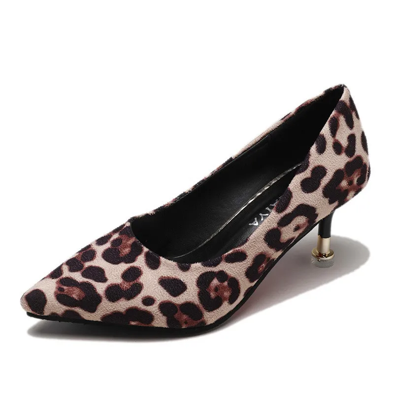Pointed Leopard High Heels - Leopard
