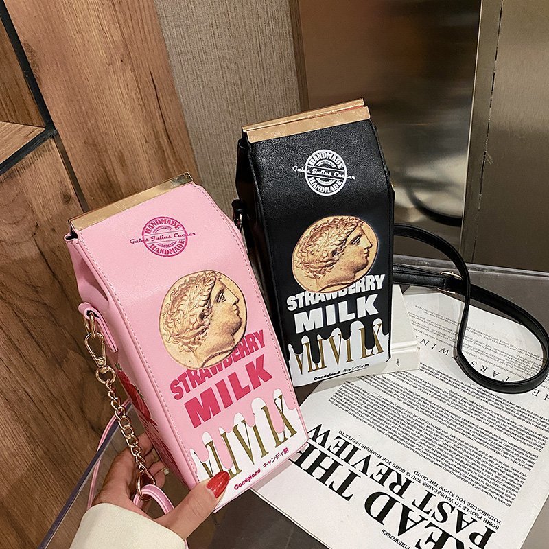 Funny personality milk box bag