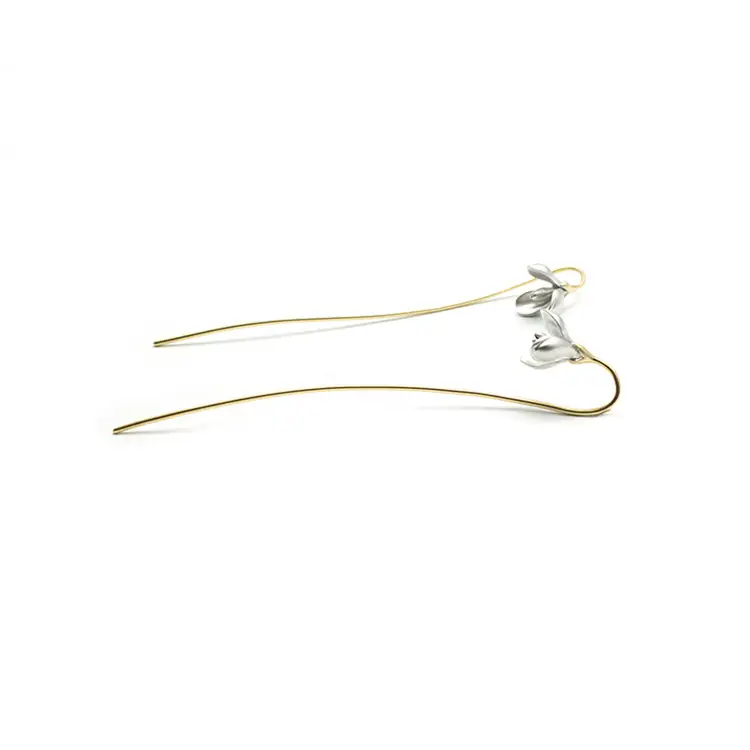 Magnolia gold-plated sterling silver earrings