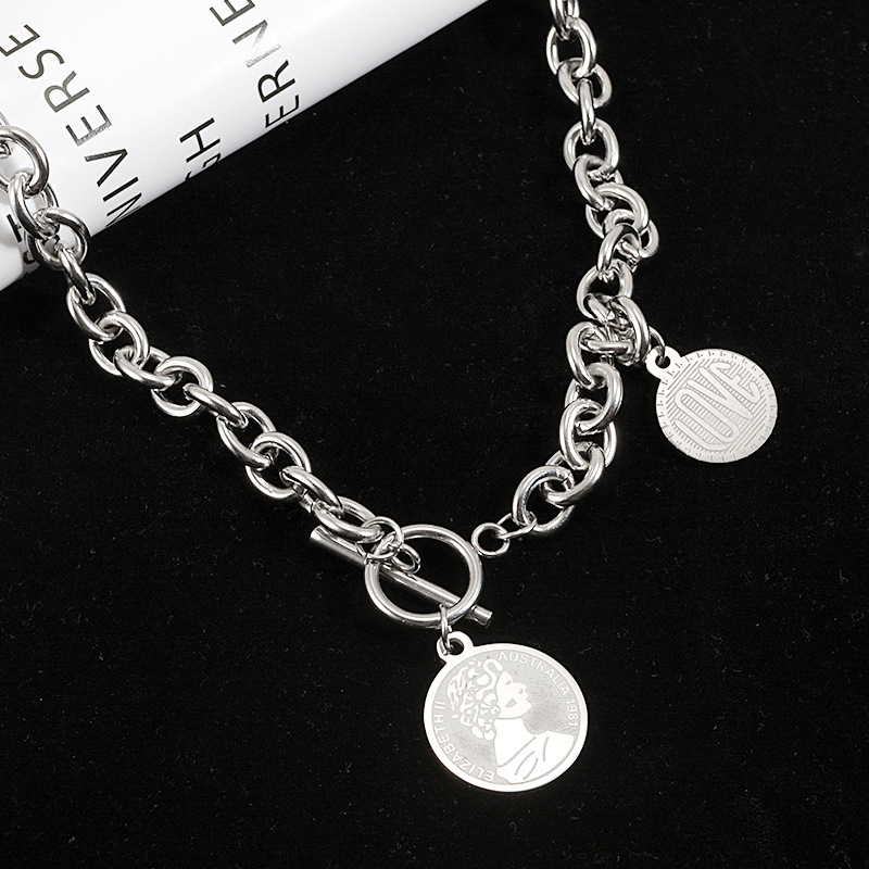 Street hip hop titanium steel thick necklace