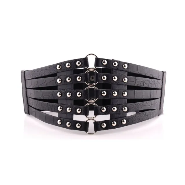 Punk personality rivet girdle Silver - Shop at LoveMi