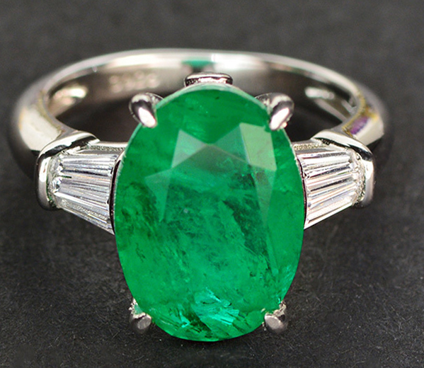 Ancestral Vintage Accessories Emerald Sterling Silver Ring
