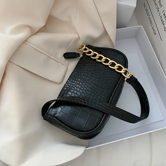 Underarm bag retro one shoulder baguette Black - Shop at LoveMi