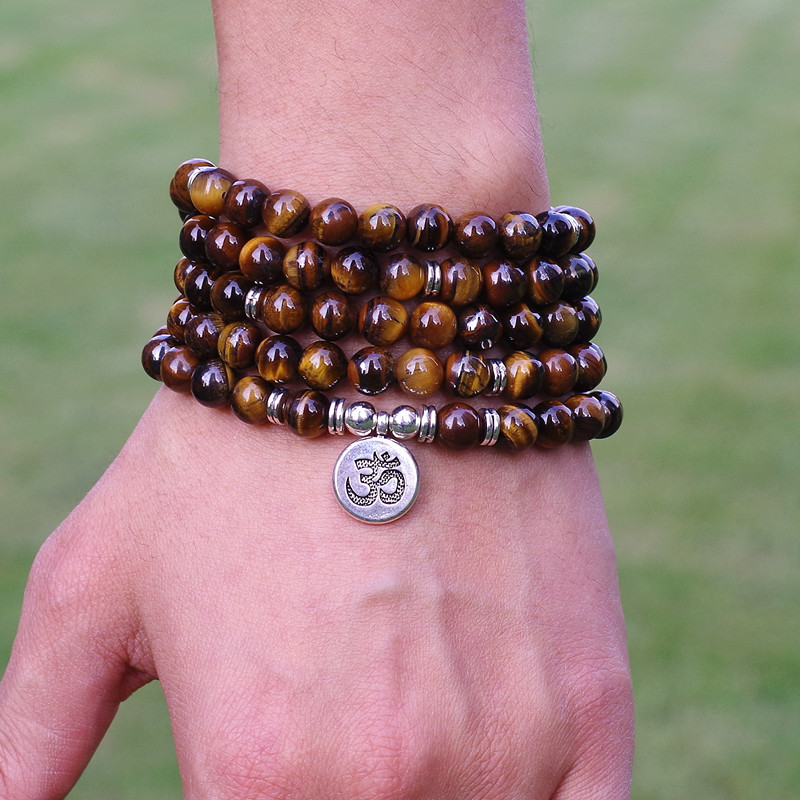 Natural sandstone beads lotus necklace