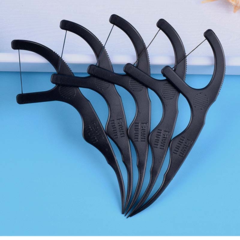 Bamboo charcoal floss stick