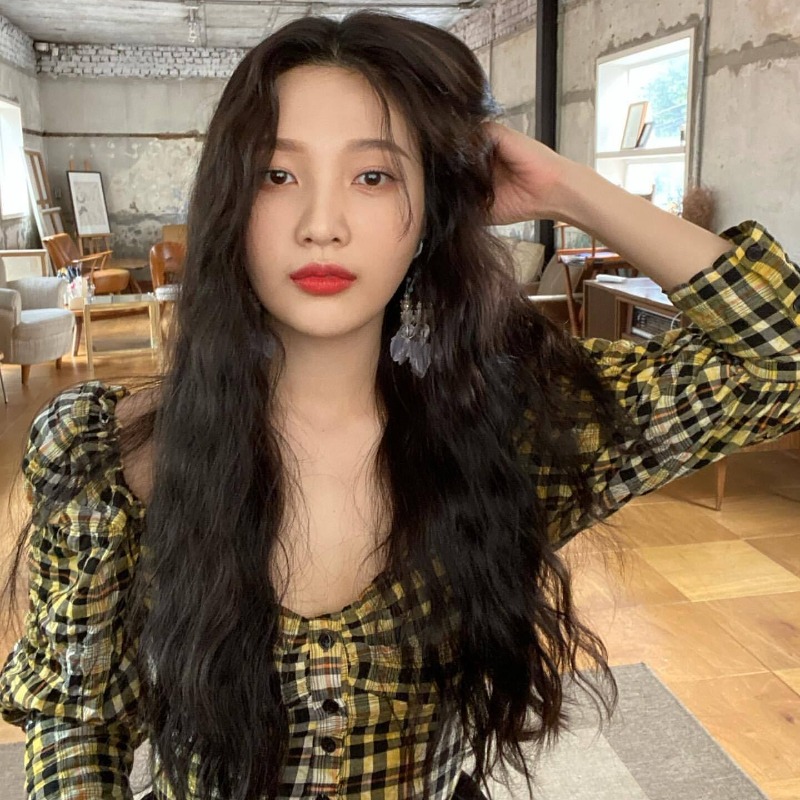 French Fashion Square Neck Bubble Sleeve Plaid Shirt